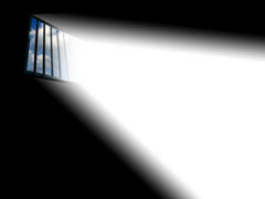 sunlight through bars